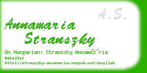 annamaria stranszky business card
